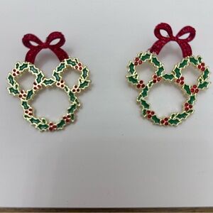 Mickey Holiday Wreath Earrings